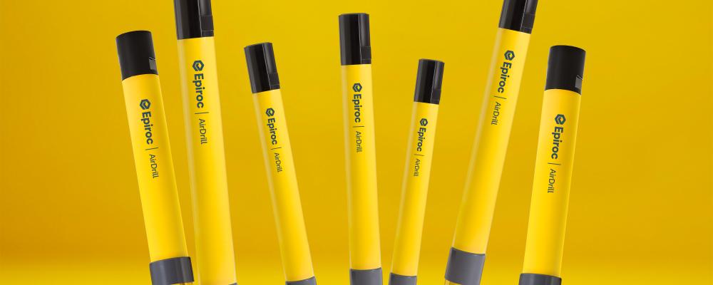 The unified AirDrill portfolio provides broad application coverage across hole sizes from 85 mm to 146 mm, supporting a wide range of drilling requirements. Photo: Epiroc