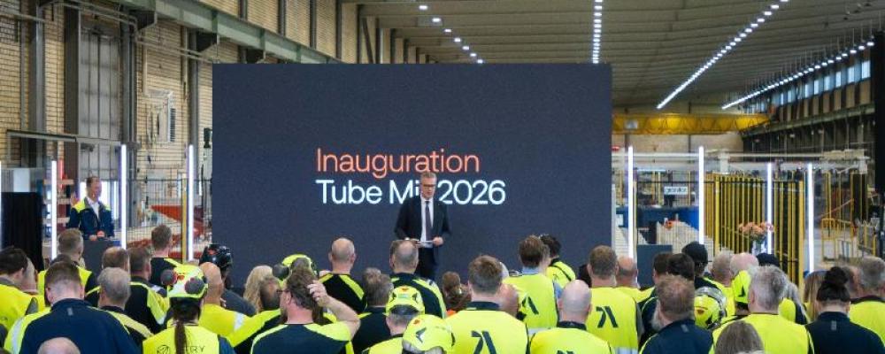 Göran Björkman, CEO and President Alleima on stage. Photo: Alleima