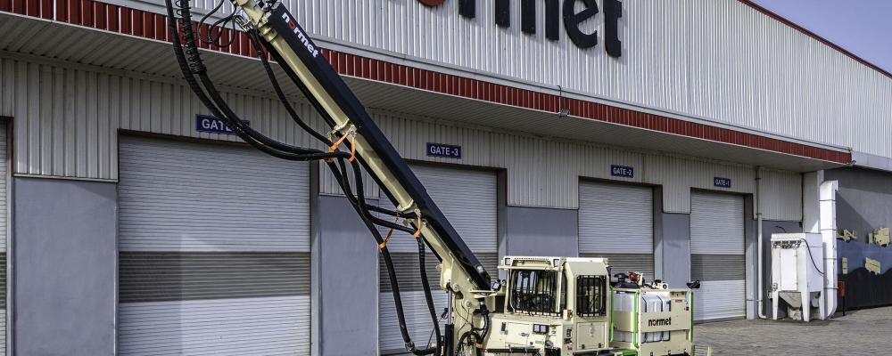 Spraymec 2100 enables controlled, repeatable spraying performance and consistent concrete quality under varying site conditions. Photo: Normet