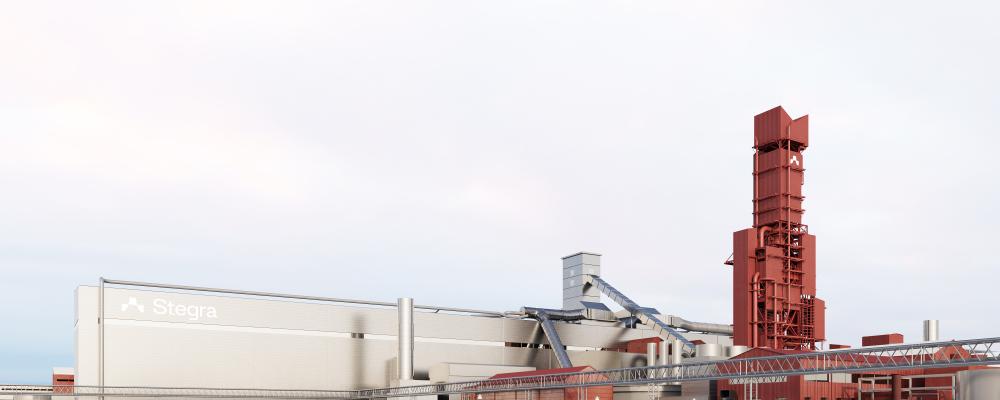 Stegra DR tower and melt shop vision image. Photo: Stegra