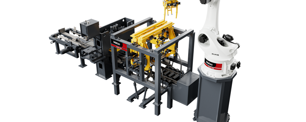 The Metso Outotec Robotic Split Strip is an advanced solution for separating the cathode sheets from the cathode plate. Photo: Metso