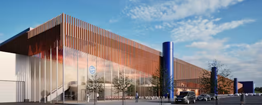 Nordec's scope includes the roof trusses, beams and bracing, as well as approximately 32,000 square metres of load-bearing sheets and 2,000 square metres of steel decking. Photo: Photographer