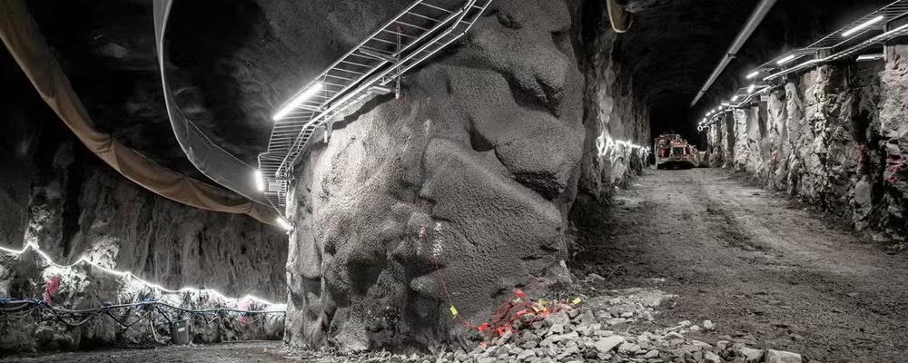 The tunnel leading to the underground hydrogen storage facility in Luleå. Photo: Hybrit.