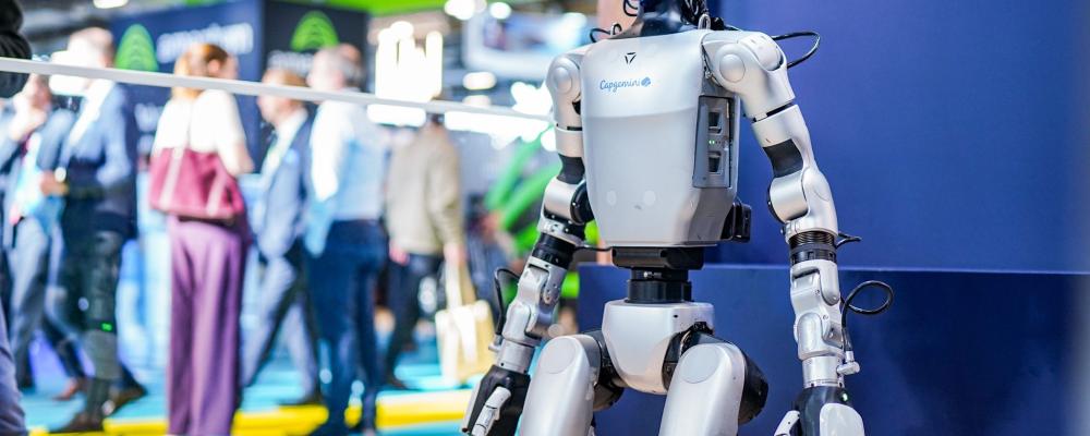 Deployed at the Orano Melox Ecole des Métiers in the Gard region of France, the robot named Hoxo is equipped with  embedded artificial intelligence (AI) and advanced sensors for real-time perception, autonomous navigation, execution of technical gestures, and interaction. Its purpose is to replicate human movements and operate alongside teams within nuclear facilities, including in challenging intervention environments. Photo: Capgemini, Orano, HOXO Cyril Crespeau