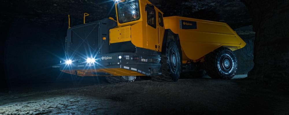 Epiroc’s Minetruck MT65 S, with 65 ton load capacity, is engineered with safety, productivity and operator comfort in mind for haulage in larger underground mining and construction operations. Photo: Epiroc