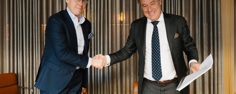 From the left, Kalle Luoto, CEO, Nordec, and Jörgen Olsson, CEO, Viscaria. Photo: Fabian Wester.