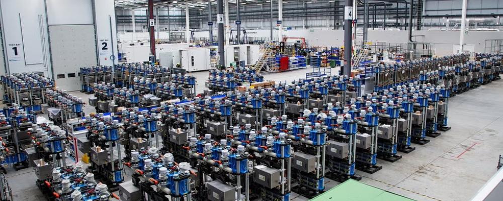 Interior of ITM Power’s factory in Bessemer, northern England. Photo: Trevor Smith/ITM Power.