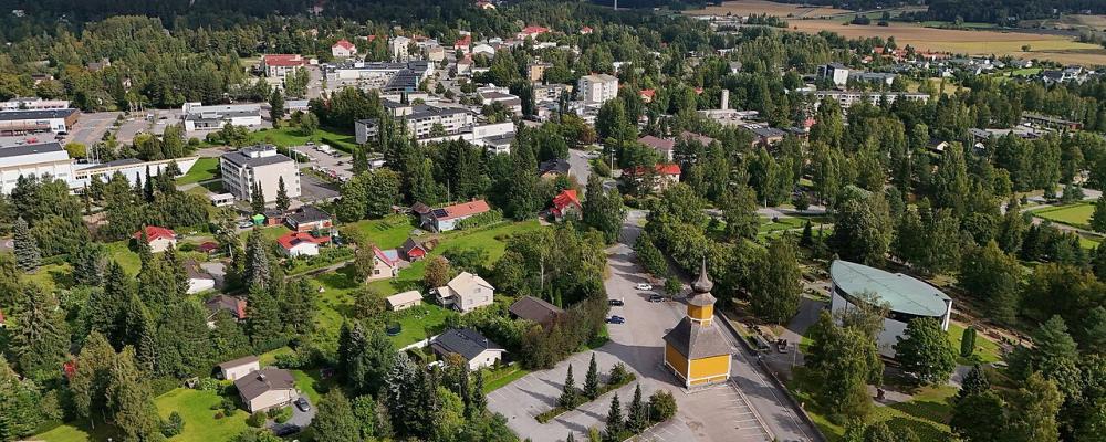 Centre of Orivesi municipality.  Earlier mining activities have also influenced public opinion in Orivesi in the region. Photo: Wikipedia Commons Lic. Credit: Orivesi Municipality