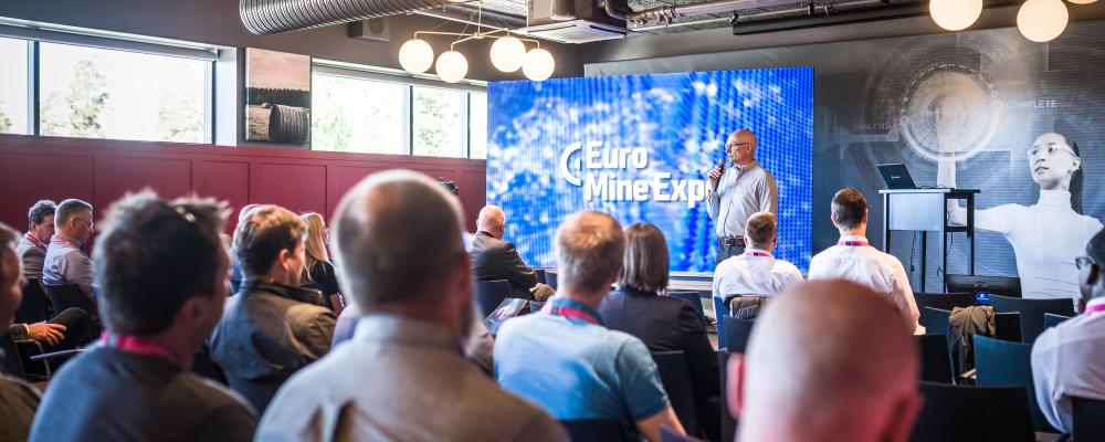 The conference program at Euro Mine Expo 2026 is built on three critical pillars: Innovation & Technology, Social Responsibility, and Workplace Safety. In the picture: Peter Burman, Program Manager at Boliden, on a talk at Euro Mine Expo 2022. Photo: Euro Mine Expo