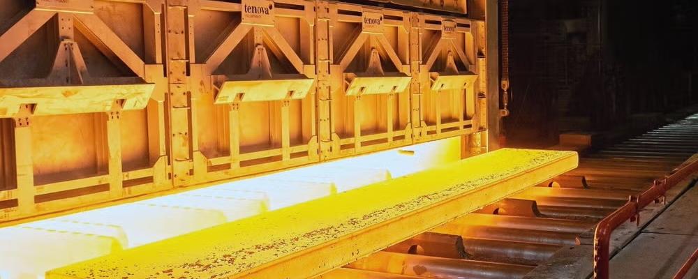 Furnace at Thyssenkrupp’s plant in Duisburg, where conventional and future low-emission steel routes are under discussion. Photo: Thyssenkrupp.