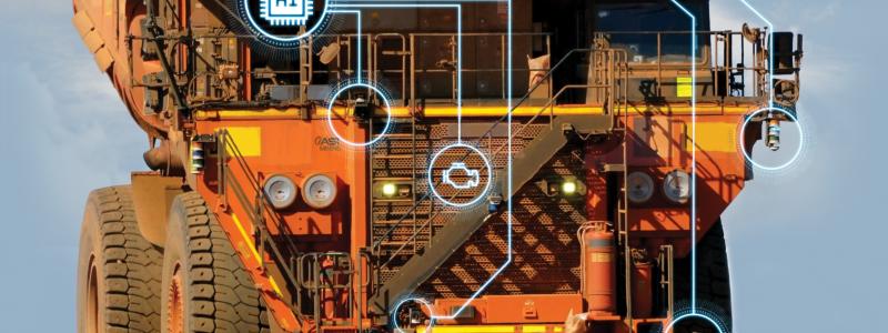 An illustration of ASI Mining’s solutions on a mine truck. Image courtesy: Epiroc AB/Cision