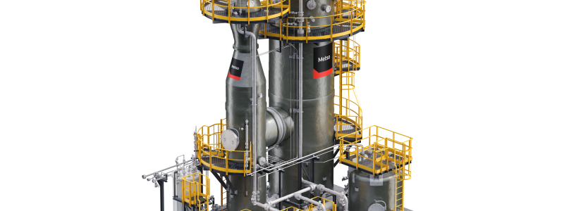 Metso’s Peracidox scrubber efficiently reduces the residual SO₂ of tail gases, minimizing emissions. Photo: Metso