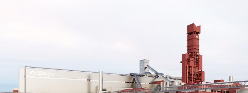 Stegra DR tower and melt shop vision image. Photo: Stegra