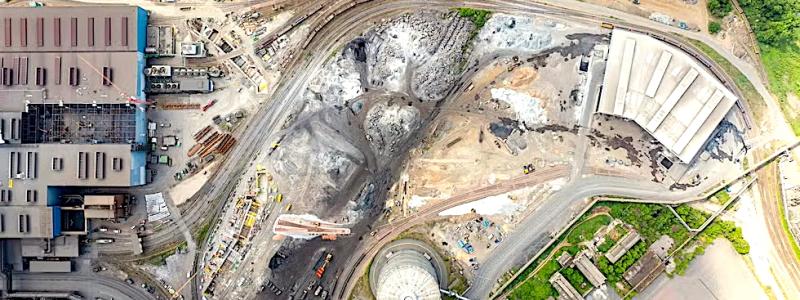Construction work is underway at the SHS Power4Steel project in Völklingen, Germany, where new low-carbon steelmaking facilities are being developed. Photo: SMS Group.