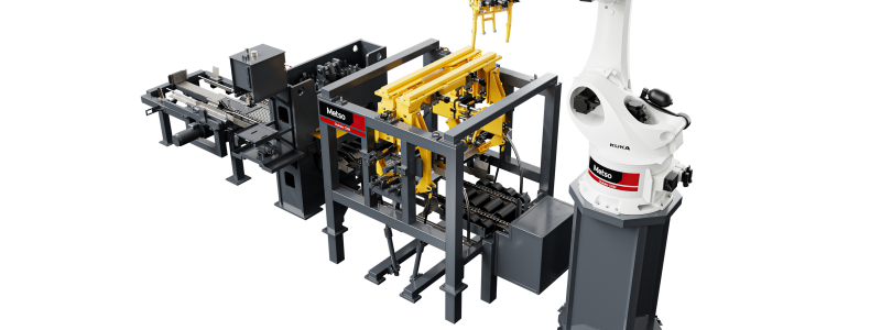 The Metso Outotec Robotic Split Strip is an advanced solution for separating the cathode sheets from the cathode plate. Photo: Metso