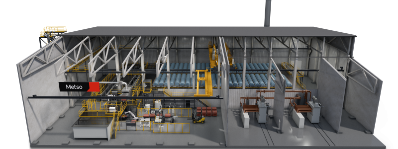 Metso Copper Electrowinning Plant. Image courtesy: Metso