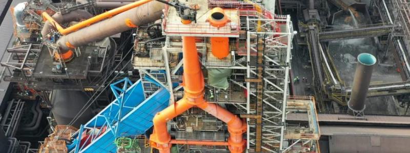 A blast furnace at ArcelorMittal’s steelworks in Gent, Belgium, where a pilot carbon capture unit has been installed
Photo: ArcelorMittal