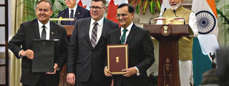 The uranium supply agreement was signed during an official visit where Canadian Prime Minister Mark Carney met Indian Prime Minister Narendra Modi in Mumbai and New Delhi. Canada is a major uranium producer, while India is rapidly expanding its nuclear capacity. Photo: @PremierScottMoe/X