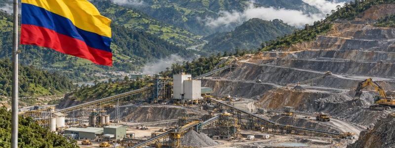 Colombia has significant deposits of minerals used in defence, electronics and advanced manufacturing. Its tungsten and antimony resources are attracting increased attention as the United States seeks to reduce its dependence on Chinese-controlled raw material supply chains. Illustrative image, AI-generated. Copyright: Conventus.