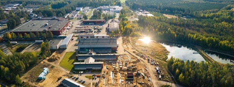 Aerial view of the GTK Mintec area in the Finnish town of Outokumpu. Photo: Geological Survey of Finland / Matti Immonen