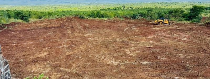 Site access works commence. Image: Access cleared for process plant, product storage, and monazite concentrate loading area. Photo: Lindian Resources Limited