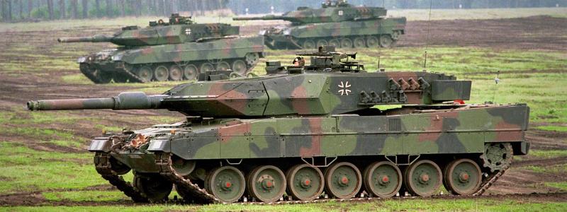 Stridsvagn Leopard 2A5 vid en utbildnings- och stridsdemonstration. Foto: Wikipedia Common, kredit: Bundeswehr/Modes
