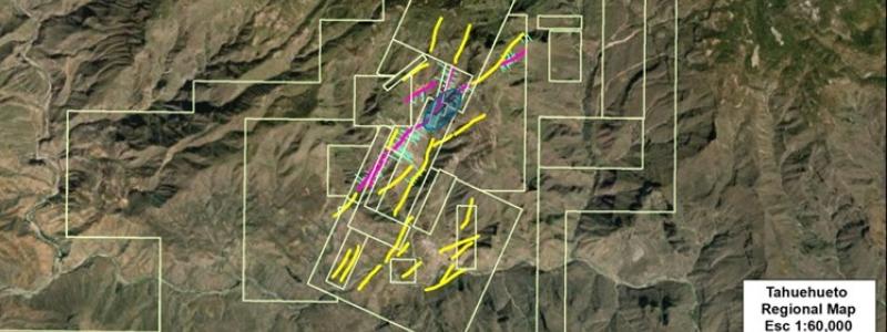 Tahaehueto modeled and prospective veins. Image: CNW Group/Luca Mining Corp 