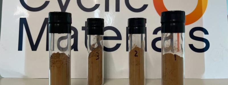 Mixed rare earth oxide samples recycled by Cyclic Materials. Photo: Business Wire