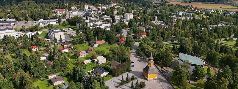 Centre of Orivesi municipality.  Earlier mining activities have also influenced public opinion in Orivesi in the region. Photo: Wikipedia Commons Lic. Credit: Orivesi Municipality