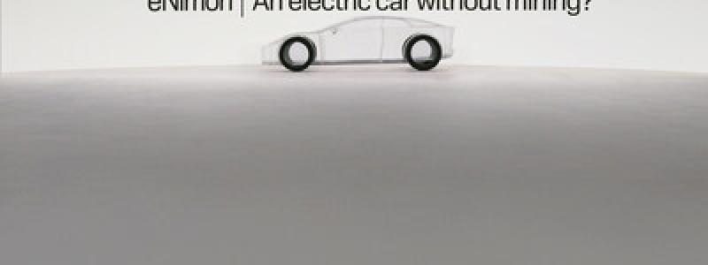 Sandvik's new installation, the eNimon, which is the first electric car ever made without metals or minerals. Photo: PRNewsfoto/Sandvik