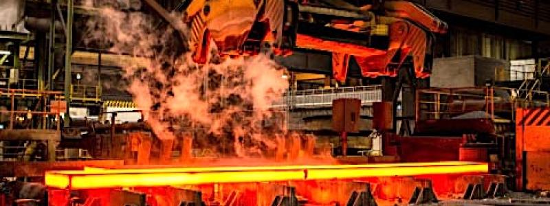 Steel plate is straightened after rolling to achieve the shape and flatness needed for further processing. Salzgitter says its new machine will help it supply steel for energy infrastructure, including potential offshore wind applications. Photo: Salzgitter AG.