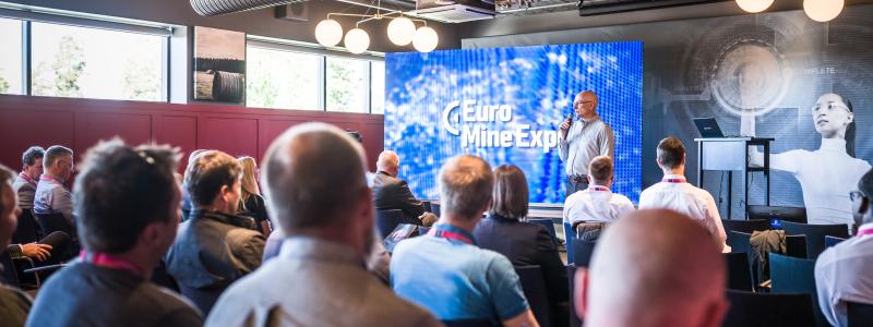 The conference program at Euro Mine Expo 2026 is built on three critical pillars: Innovation & Technology, Social Responsibility, and Workplace Safety. In the picture: Peter Burman, Program Manager at Boliden, on a talk at Euro Mine Expo 2022. Photo: Euro Mine Expo