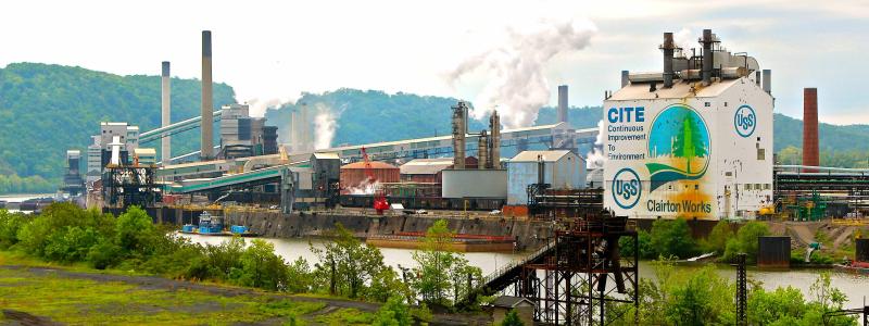 U.S. Steel Clairton Works in Clairton, Pennsylvania. Photo: Wikipedia Commons Lic. Credit: Roy Luck / U.S. Steel Clairton Works.
