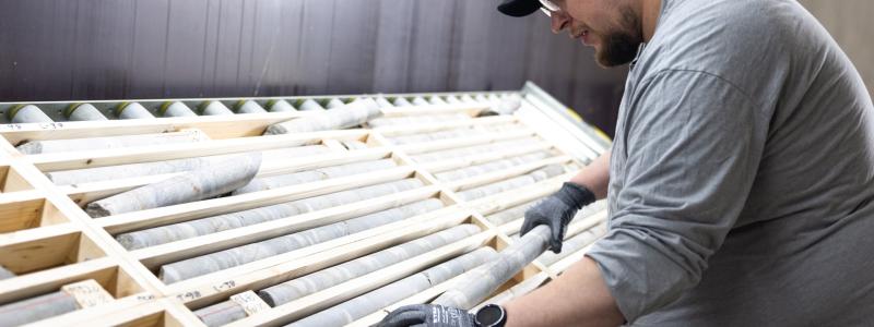 Newly discovered silver deposits under inspection. Photo: Sotkamo Silver