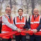 From left: Peter Lindelöv, Global Operations Manager, BU Heating Systems Kanthal, Scott Lawson, Production Unit Manager, Perth Kanthal, Robert Stål, President Kanthal, Simon Lile, President of Business Unit Heating Systems at Kanthal and Yvonne Edenholm, Press and Media Relations Manager Kanthal and Alleima Photo: Fraser Band