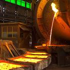The image shows copper production. Copper stocks on global metal exchanges have exceeded 1 million tonnes for the first time in more than 20 years. Weak Chinese demand and US stockpiling are driving the increase. Photo: Industrial Wikipedia.