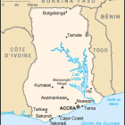 Ghana in West Africa. Map: Eric Gaba (Sting) — CIA World Factbook/Wikimedia Commons