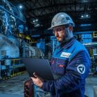 Image caption: Steel demand in Russia has fallen sharply. The image shows workers at a Russian steel company. Photo: Severstal. Credit: Kristina Kormilitsyna.