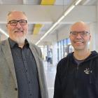 Professors Jukka Kömi (left) and Timo Fabritius at the University of Oulu are working with SSAB to develop new steel grades and manufacturing processes aimed at reducing carbon dioxide emissions from steel production. Photo: University of Oulu.