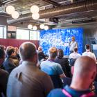 The conference program at Euro Mine Expo 2026 is built on three critical pillars: Innovation & Technology, Social Responsibility, and Workplace Safety. In the picture: Peter Burman, Program Manager at Boliden, on a talk at Euro Mine Expo 2022. Photo: Euro Mine Expo