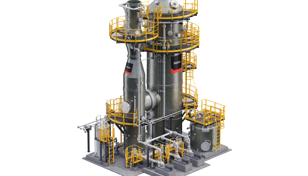 Metso’s Peracidox scrubber efficiently reduces the residual SO₂ of tail gases, minimizing emissions. Photo: Metso 