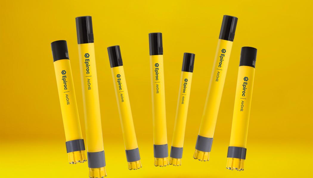 The unified AirDrill portfolio provides broad application coverage across hole sizes from 85 mm to 146 mm, supporting a wide range of drilling requirements. Photo: Epiroc