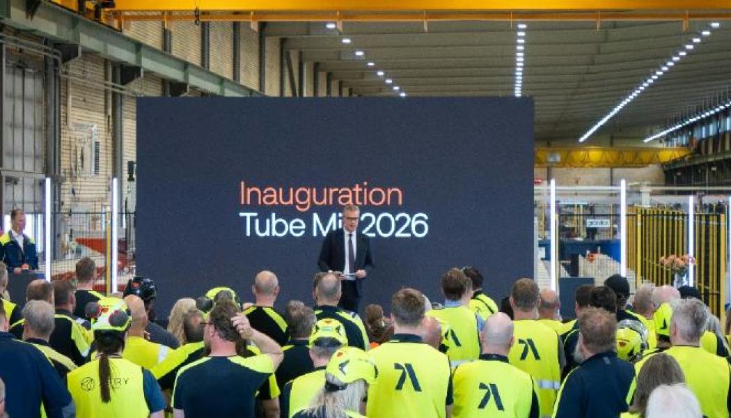 Göran Björkman, CEO and President Alleima on stage. Photo: Alleima