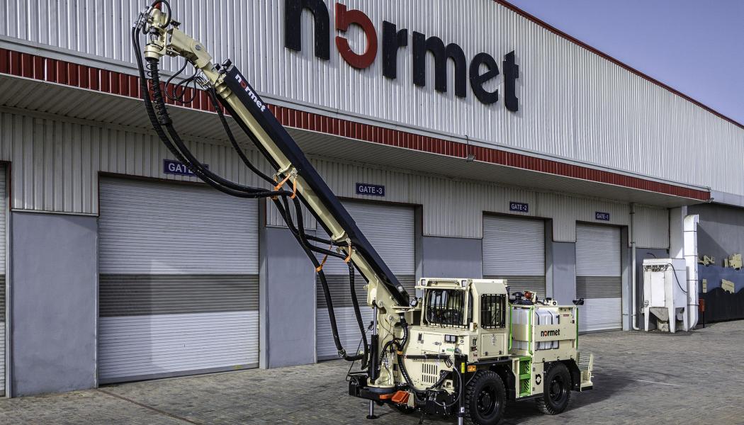 Spraymec 2100 enables controlled, repeatable spraying performance and consistent concrete quality under varying site conditions. Photo: Normet