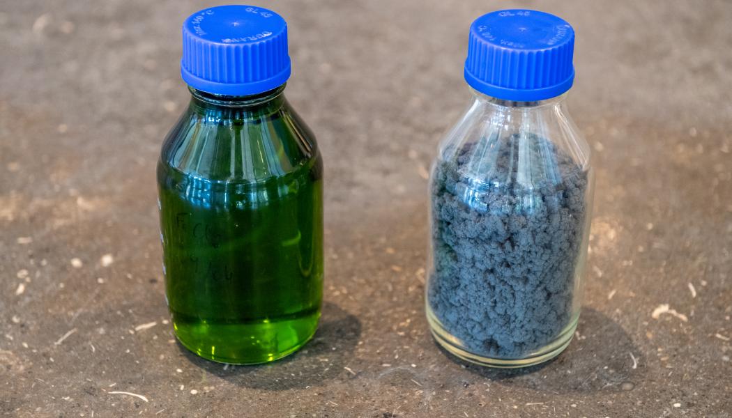  Grinding sludge and ferrous chloride. Photo: SKF 