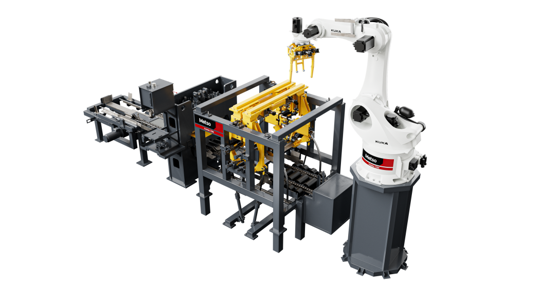 The Metso Outotec Robotic Split Strip is an advanced solution for separating the cathode sheets from the cathode plate. Photo: Metso