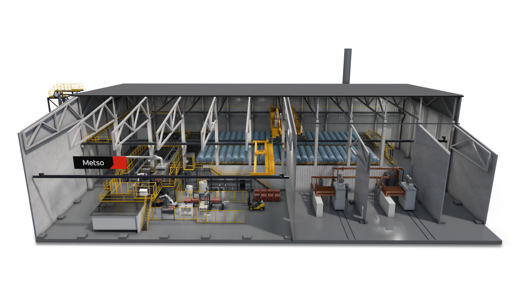 Metso Copper Electrowinning Plant. Image courtesy: Metso