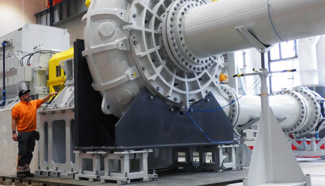 The new test rig in Sala complements Metso's network of pump testing, engineering and development facilities in Sweden, Peru, Australia and India. Photo: Metso