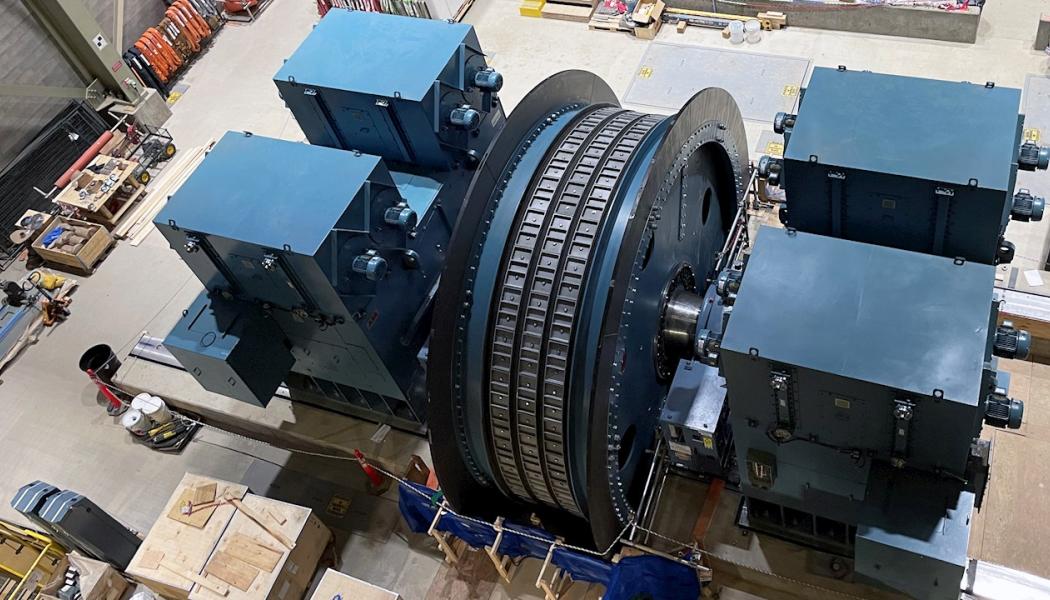 Installation of the initial two hoists is currently in progress, while the further two hoisting systems are being prepared for installation and commission between 2026 and 2027. Photo: BHP Jansen