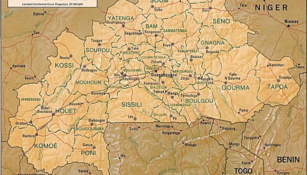 Burkina Faso. Map: Wikimedia Commons